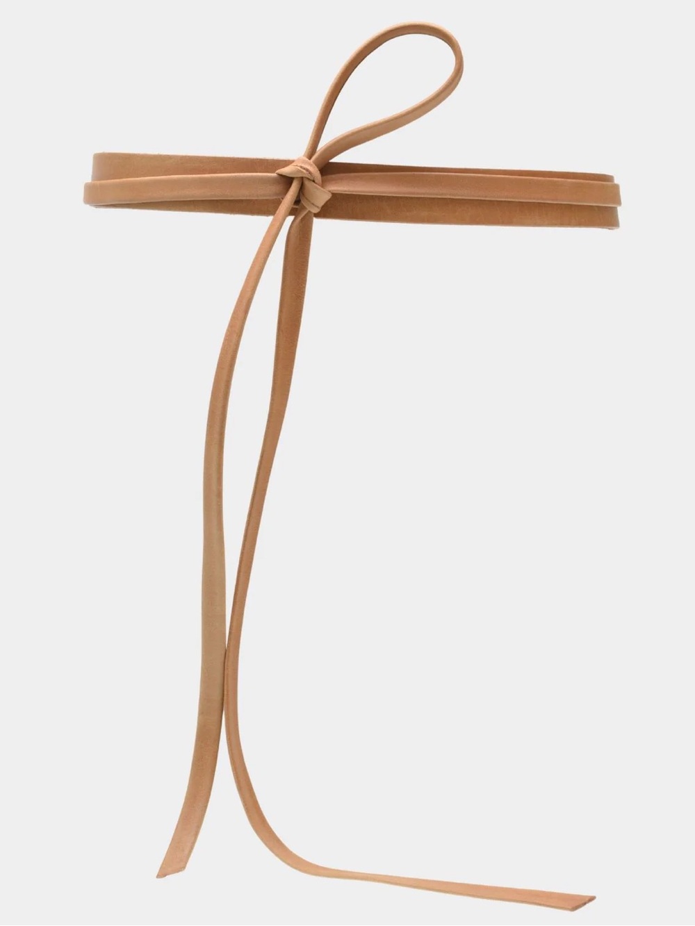 ADA | Skinny Wrap Leather Belt in Cognac - Picture 3 of 7